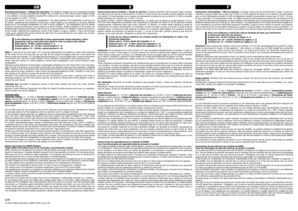 Kemo Electronic M094N User Manual | Page 2 / 4