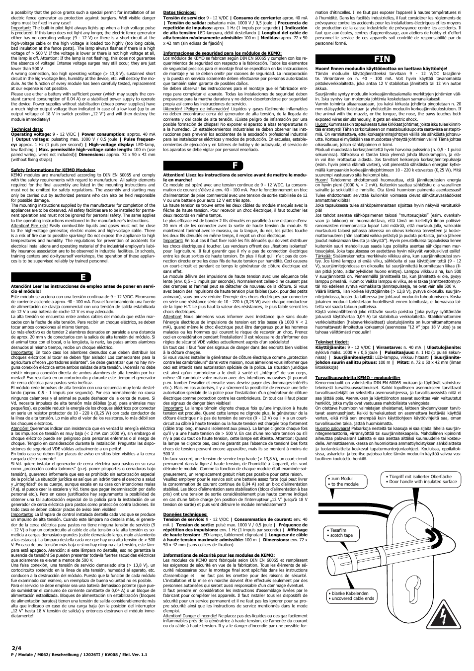 Ef fin | Kemo Electronic M062 User Manual | Page 2 / 4