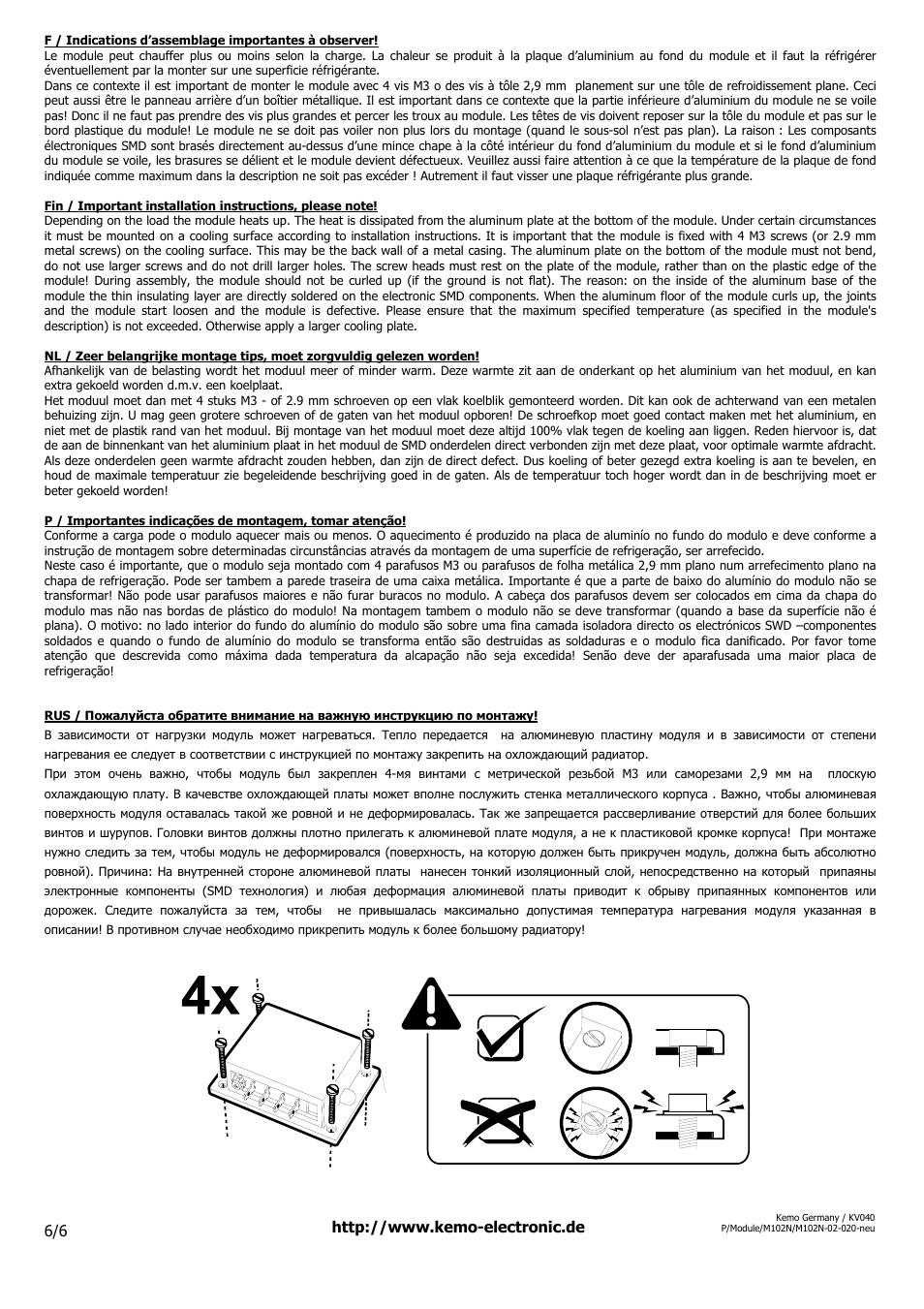 Kemo Electronic M102N User Manual | Page 6 / 6