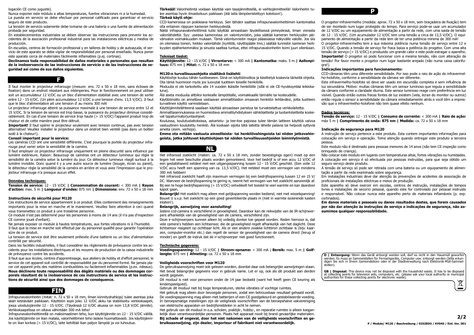 Fp fin nl | Kemo Electronic M120 User Manual | Page 2 / 2