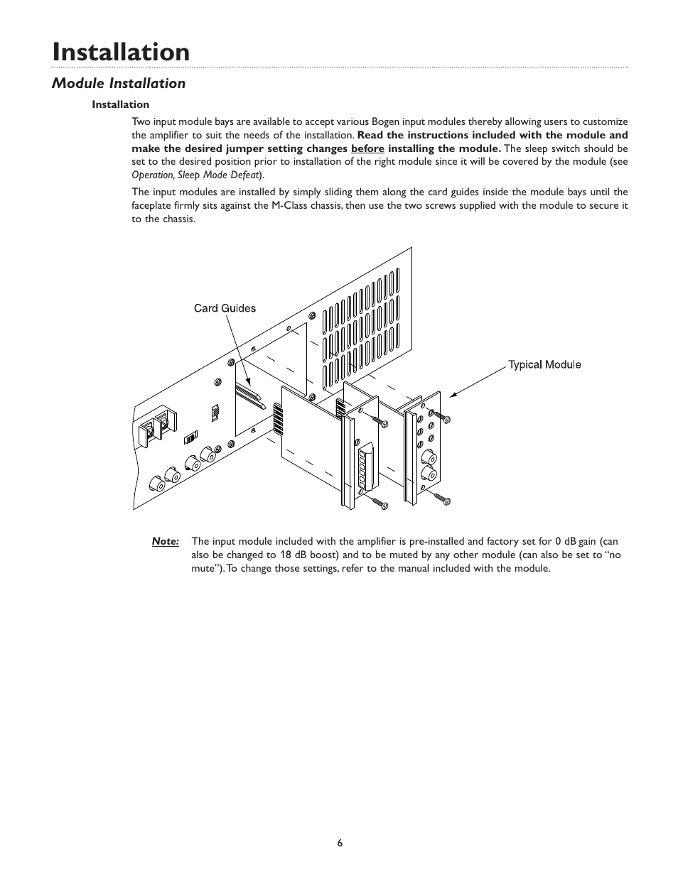 Installation | Bogen M600 User Manual | Page 10 / 20