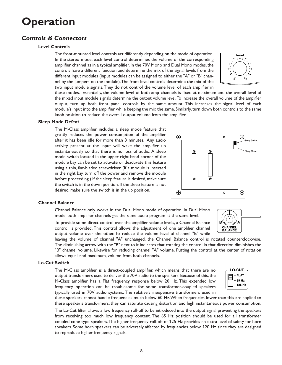 Operation, Controls & connectors | Bogen M600 User Manual | Page 12 / 20