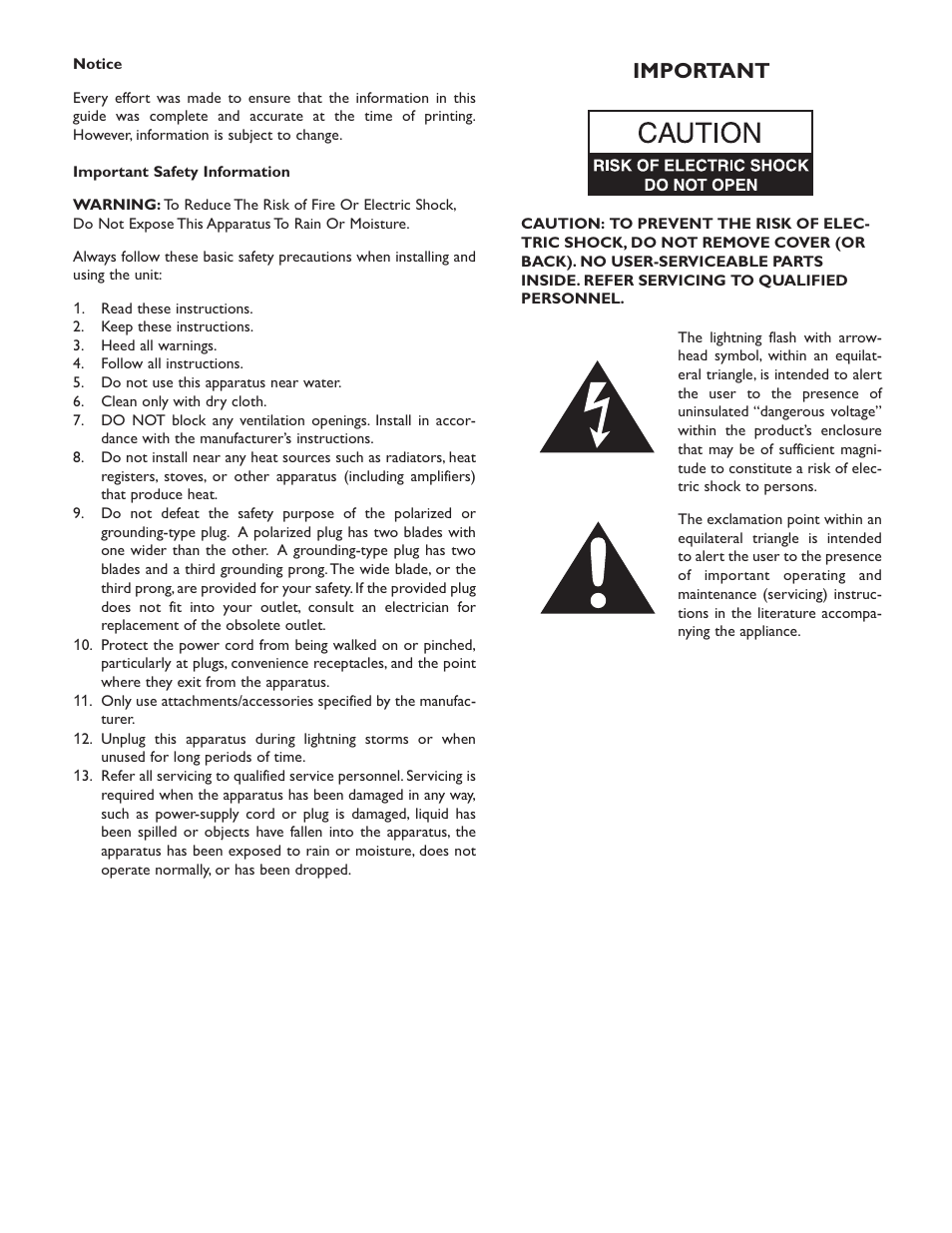 Important | Bogen M600 User Manual | Page 2 / 20