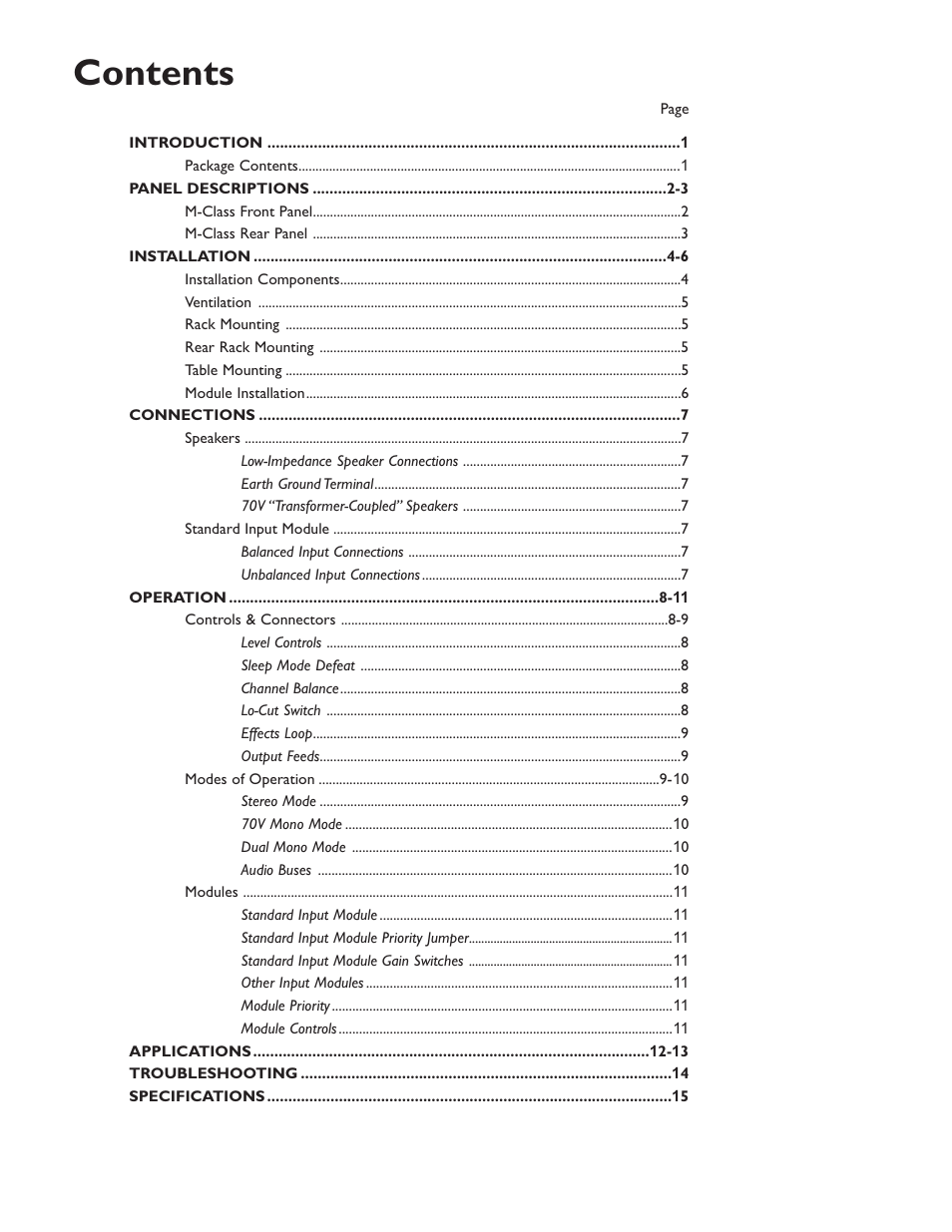 Bogen M600 User Manual | Page 3 / 20