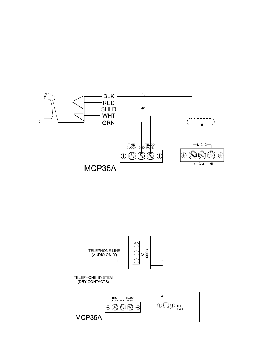 Advanced hook-ups, External emergency mic, Emergency telco page | Bogen SI35A User Manual | Page 13 / 24