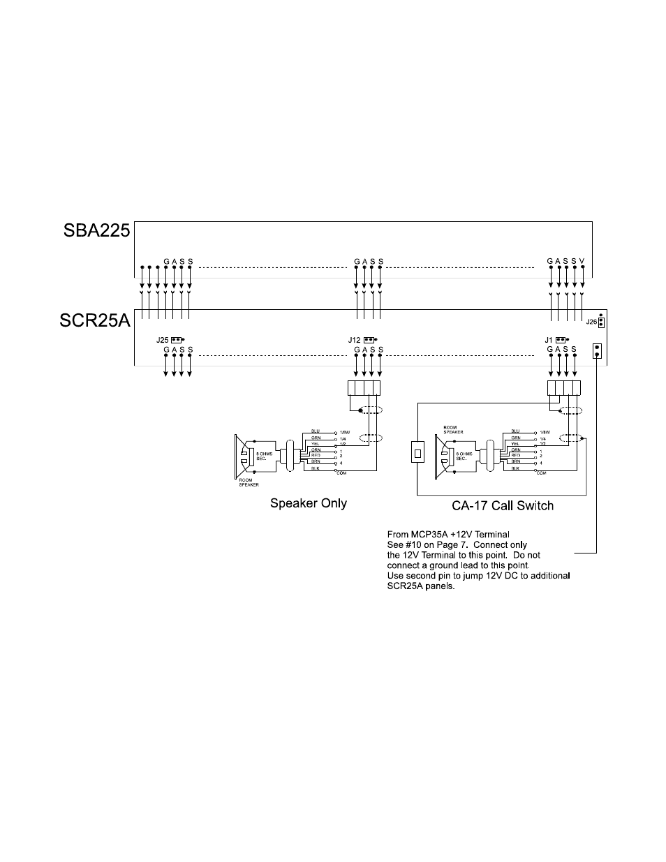 Scr25a call-in module, Ca17 call-in switch | Bogen SI35A User Manual | Page 17 / 24