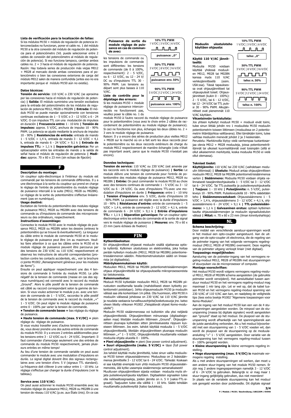 Fnl fin | Kemo Electronic M150 User Manual | Page 3 / 4