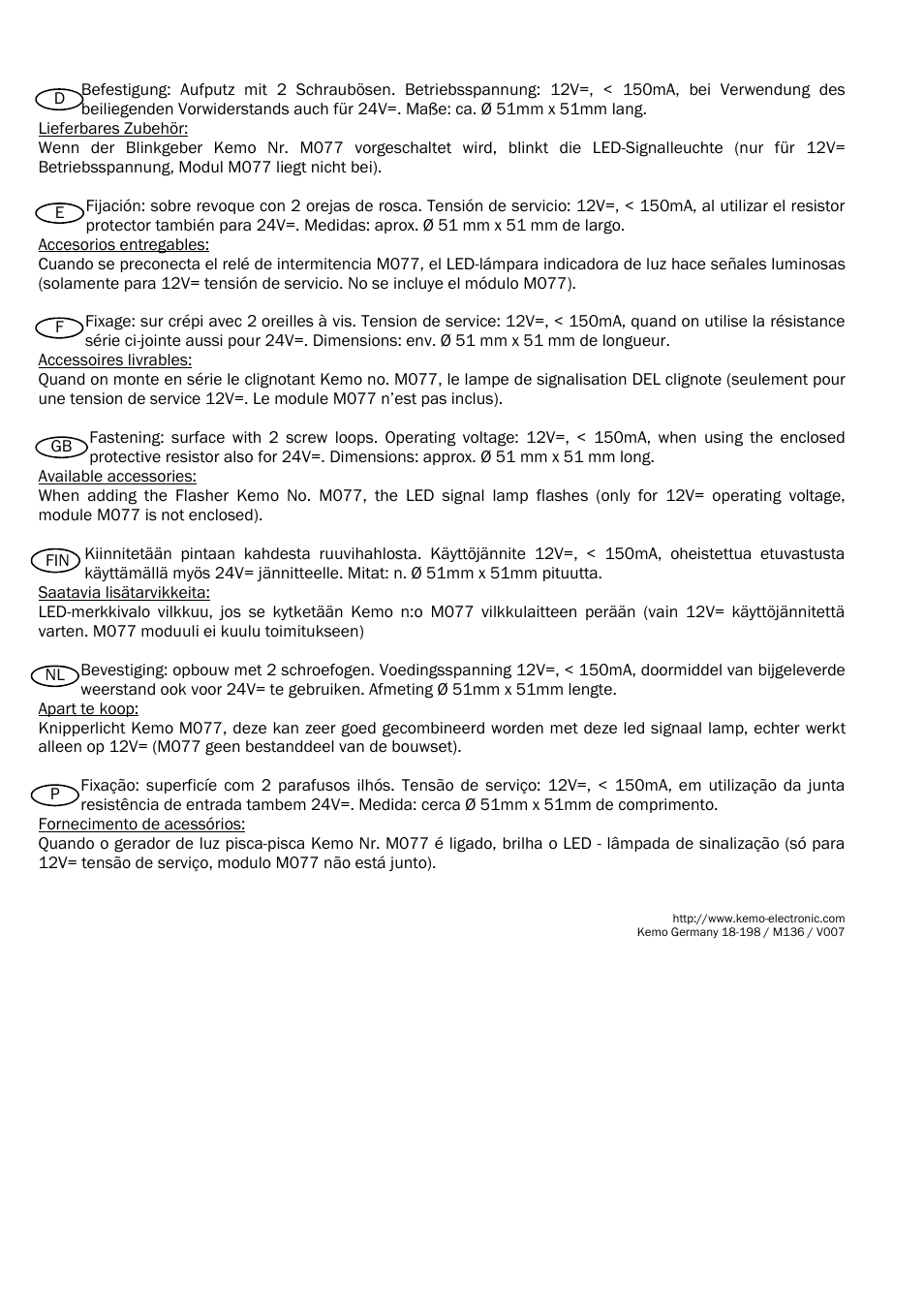 Kemo Electronic M136 User Manual | Page 2 / 4