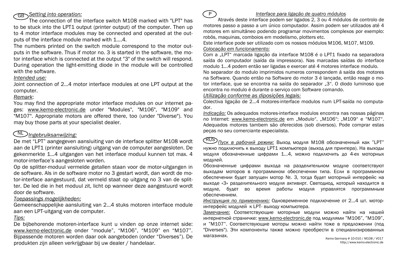 Kemo Electronic M108 User Manual | Page 3 / 4