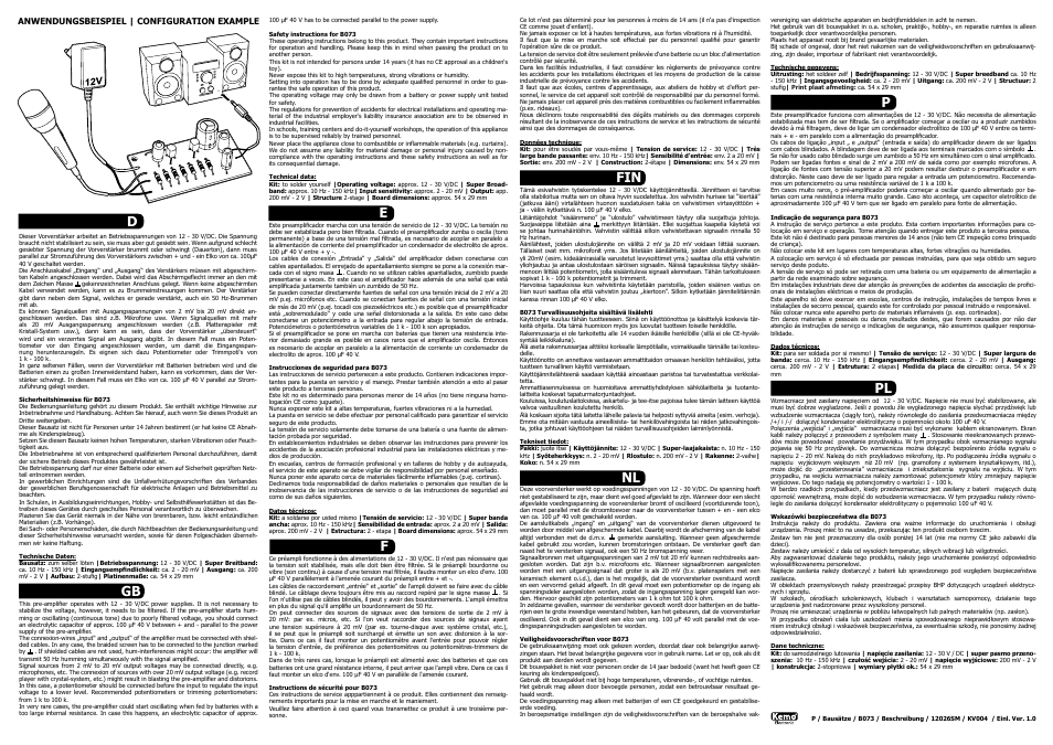 Dgb e fin f nl p pl | Kemo Electronic B073 User Manual | Page 2 / 2