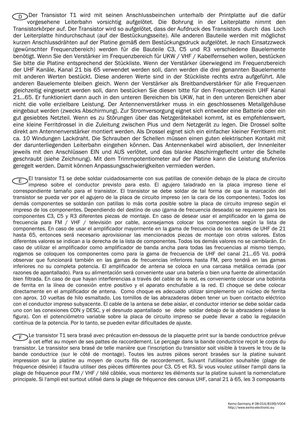 Kemo Electronic B199 User Manual | Page 2 / 4