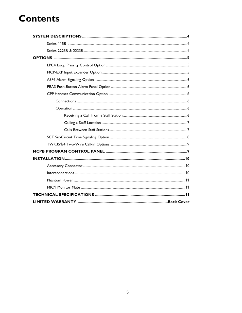 Bogen Multi-Graphic MCPB User Manual | Page 3 / 12