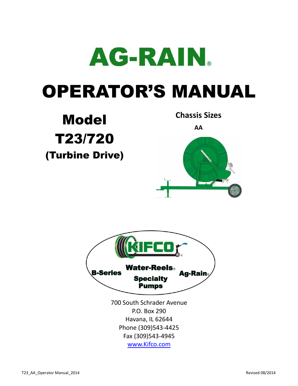 Kifco E23 360,000 - Present: Operator Manual User Manual | 44 pages