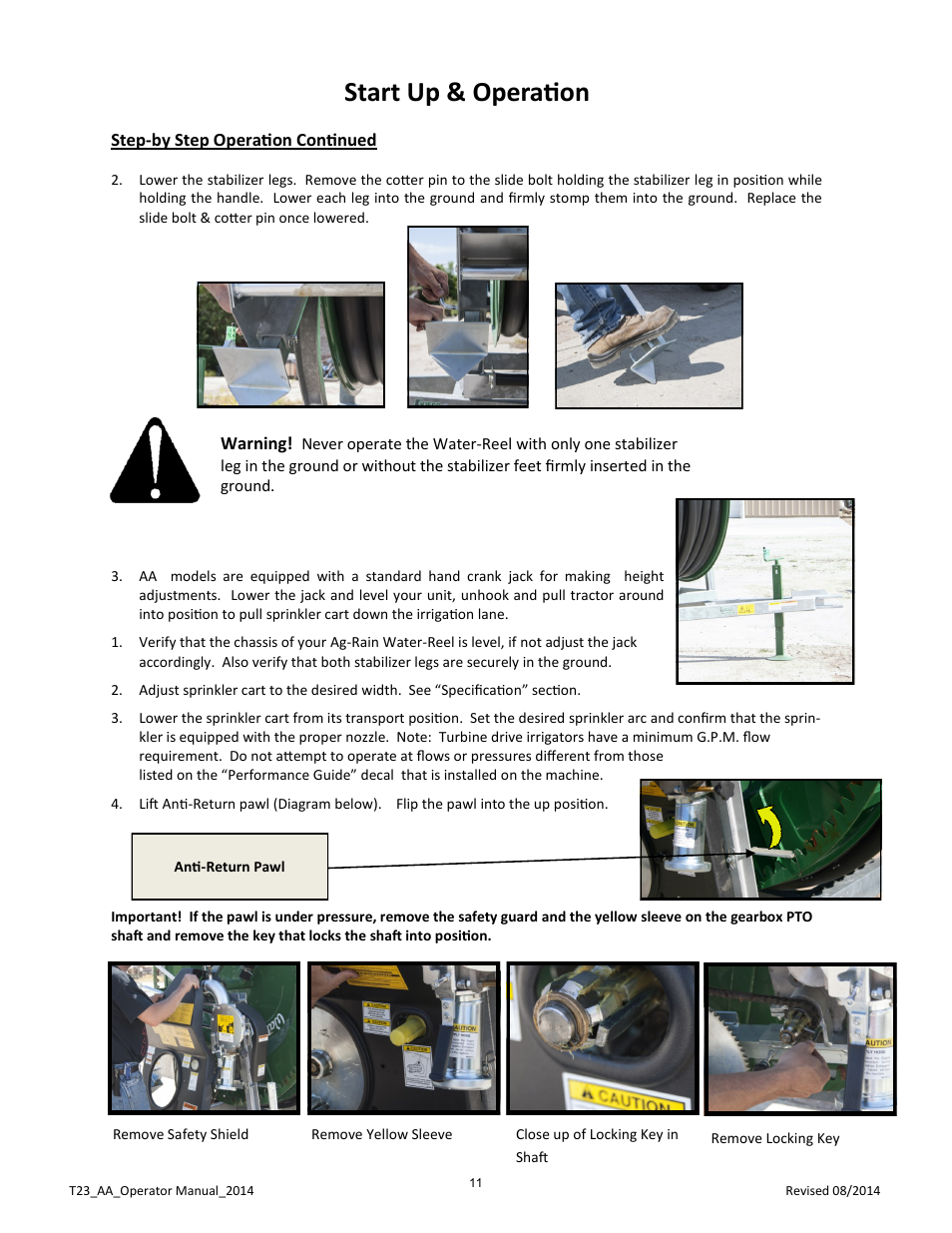 Start up & operation | Kifco E23 360,000 - Present: Operator Manual User Manual | Page 14 / 44