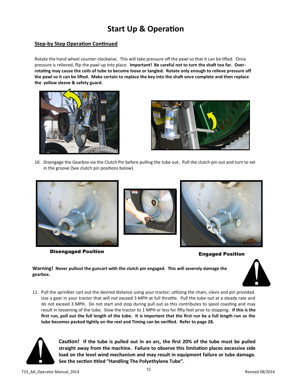 Start up & operation | Kifco E23 360,000 - Present: Operator Manual User Manual | Page 15 / 44