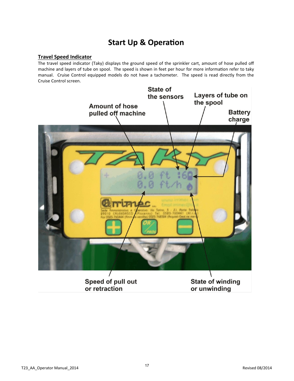 Start up & operation | Kifco E23 360,000 - Present: Operator Manual User Manual | Page 20 / 44