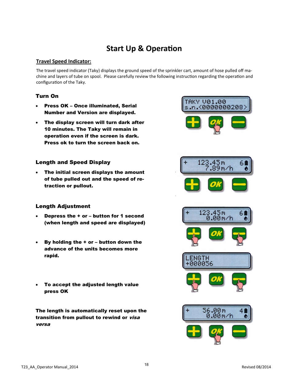 Start up & operation | Kifco E23 360,000 - Present: Operator Manual User Manual | Page 21 / 44