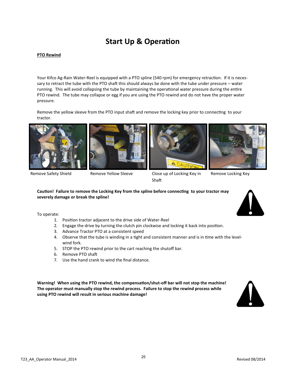 Start up & operation | Kifco E23 360,000 - Present: Operator Manual User Manual | Page 28 / 44