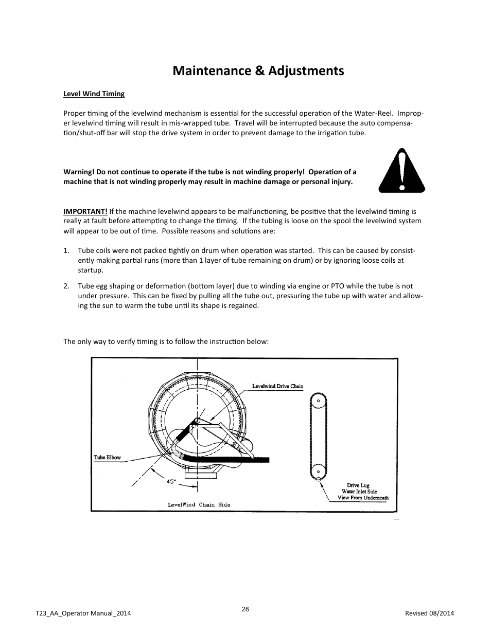 Maintenance & adjustments | Kifco E23 360,000 - Present: Operator Manual User Manual | Page 31 / 44