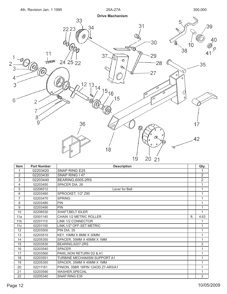 Kifco E27 300,000 - 319,999 Parts Manual User Manual | Page 12 / 19