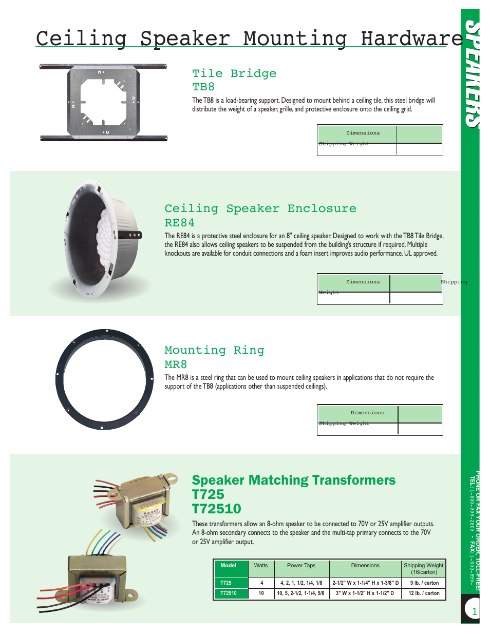 Bogen Ceiling Speaker Mounting User Manual | 1 page