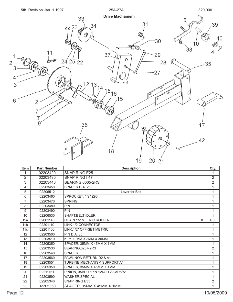 Kifco E27 320,000 - 329,999 Parts Manual User Manual | Page 12 / 20