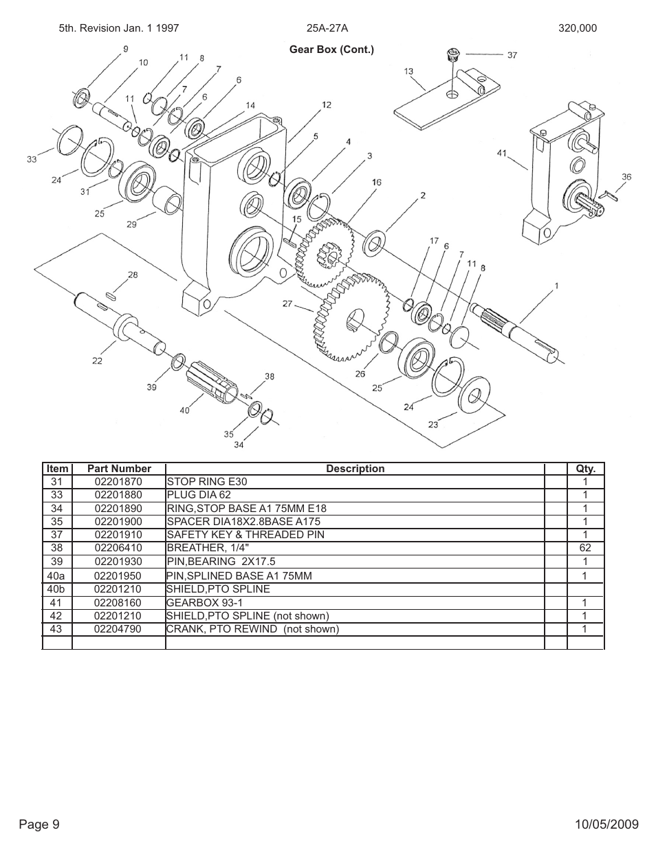 Kifco E27 320,000 - 329,999 Parts Manual User Manual | Page 9 / 20