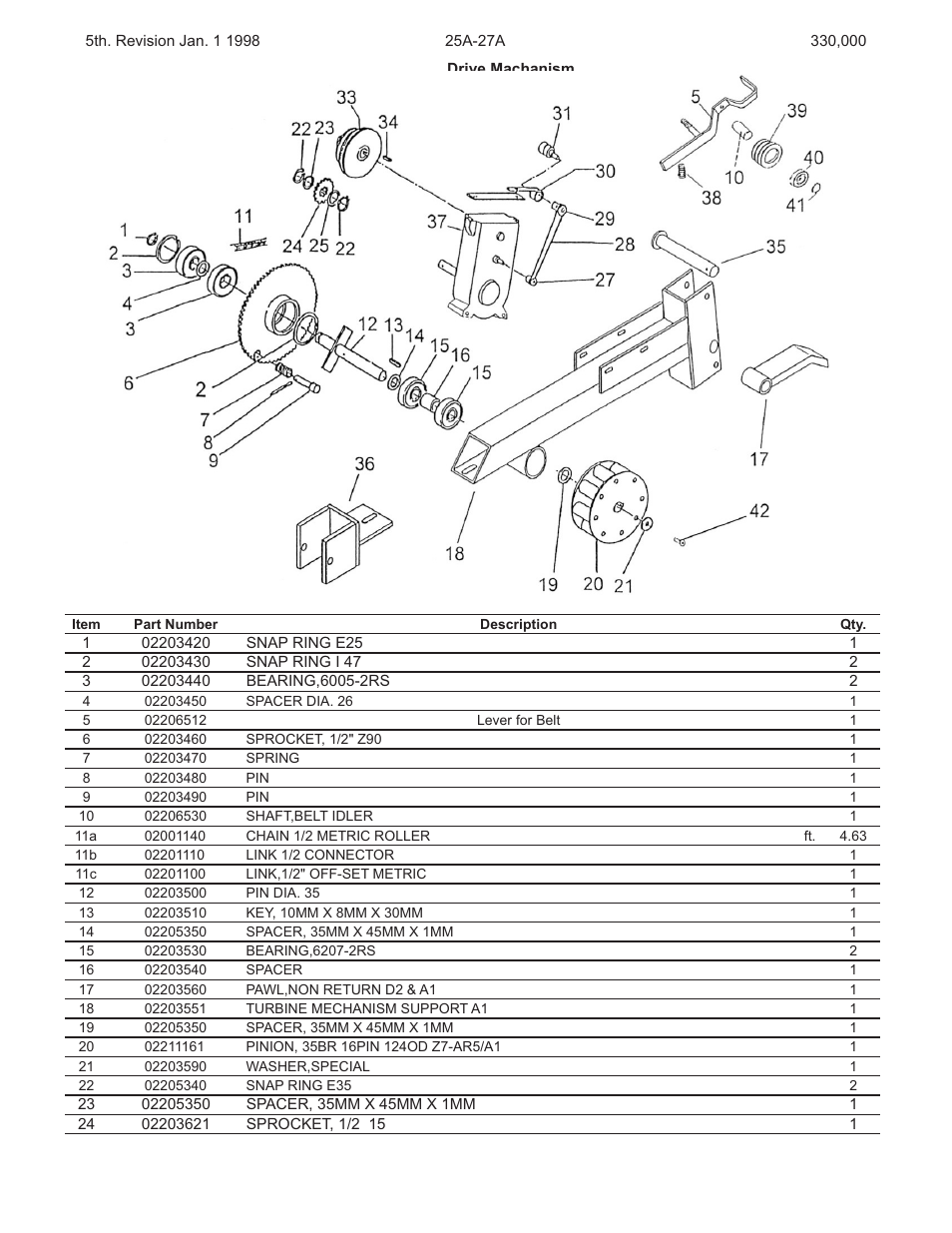 Kifco E27 330,000 - 339,999 Parts Manual User Manual | Page 12 / 21