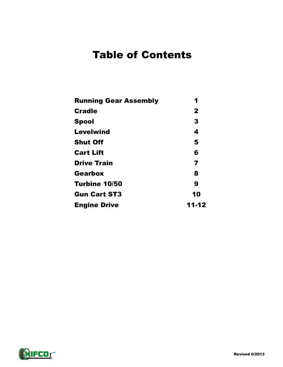 Kifco E30x660 400,000 - Present Parts Manual User Manual | Page 3 / 17