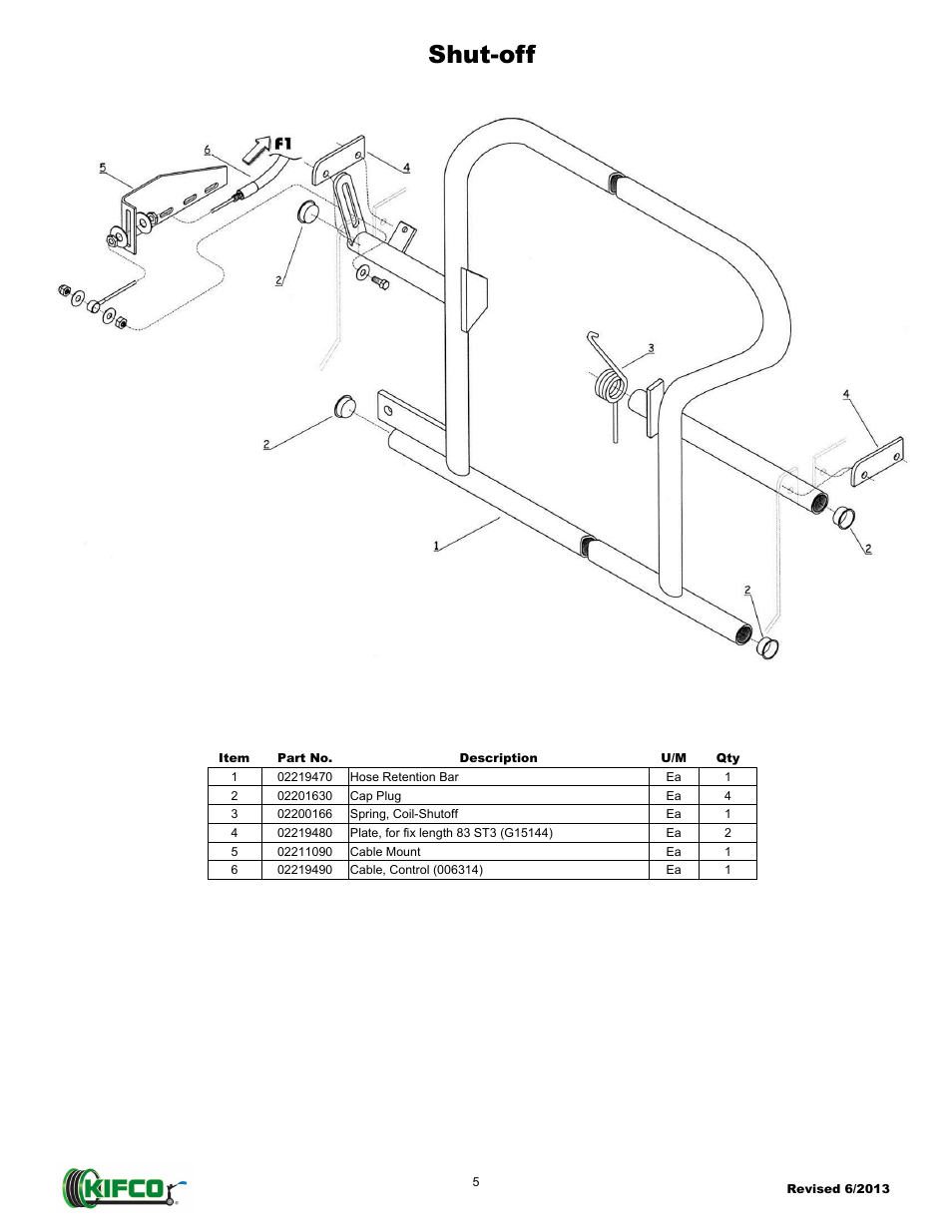 Shut-off | Kifco E30x660 400,000 - Present Parts Manual User Manual | Page 9 / 17