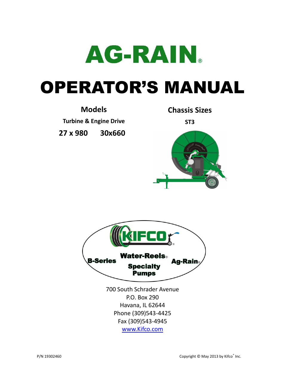 Kifco E30x660 400,000 - Present Operator Manual User Manual | 46 pages