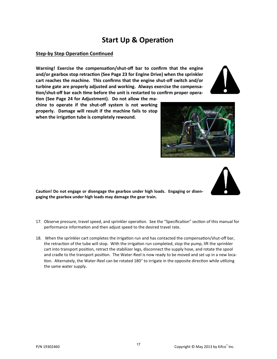 Start up & operation | Kifco E30x660 400,000 - Present Operator Manual User Manual | Page 23 / 46