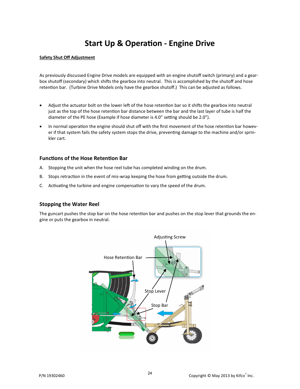 Start up & operation - engine drive | Kifco E30x660 400,000 - Present Operator Manual User Manual | Page 30 / 46