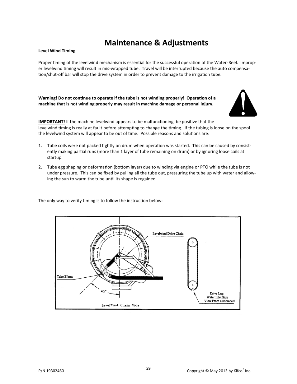 Maintenance & adjustments | Kifco E30x660 400,000 - Present Operator Manual User Manual | Page 35 / 46