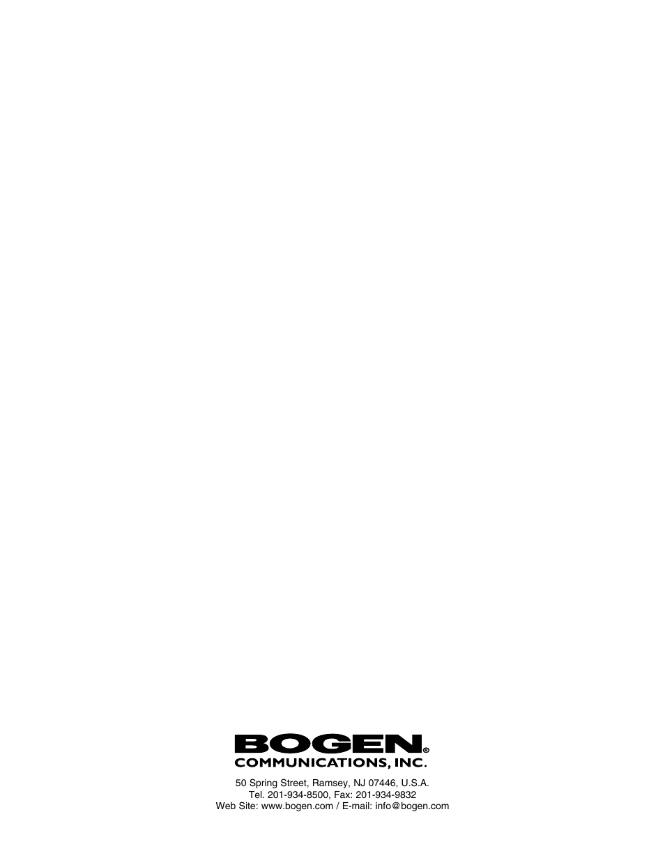 Bogen M-CLASS AMPLIFIER M450 User Manual | Page 19 / 19