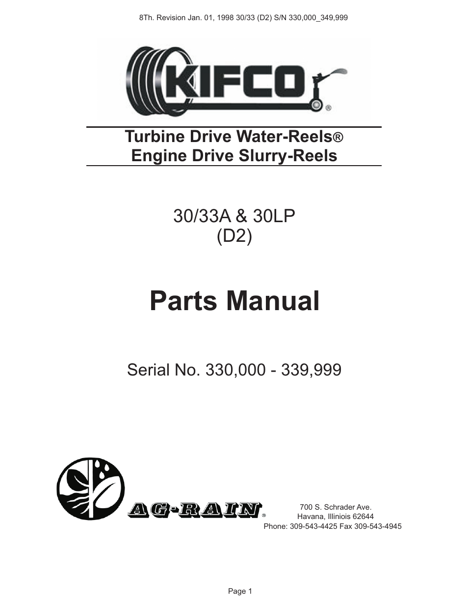 Kifco E30x980 330,000 - 339,999 Parts Manual User Manual | 28 pages