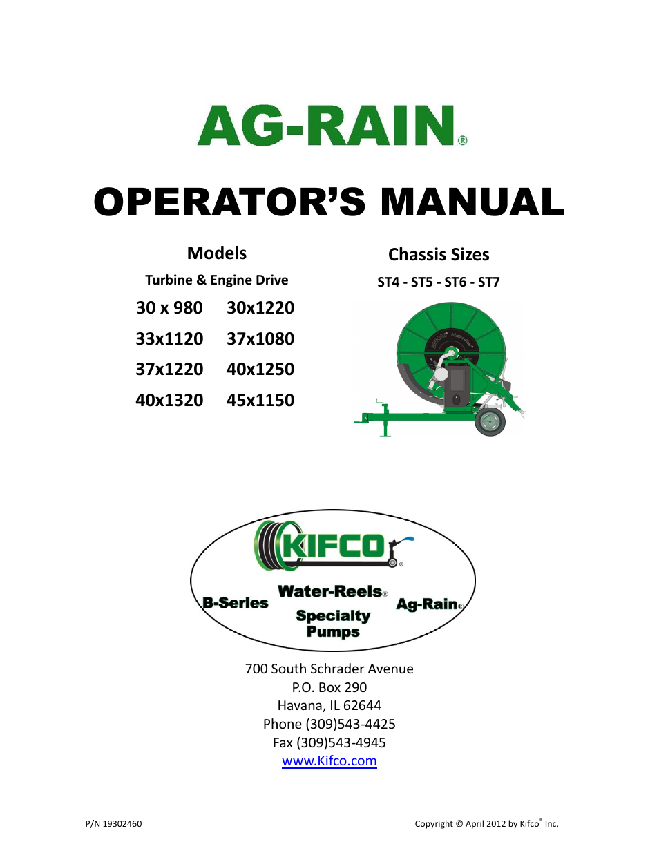 Kifco T40x1320 - Two Axle 380,601 - Present Operator Manual User Manual | 49 pages