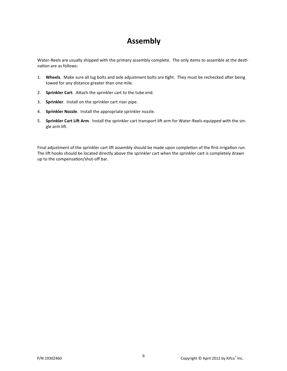 Assembly | Kifco T40x1320 - Two Axle 380,601 - Present Operator Manual User Manual | Page 12 / 49