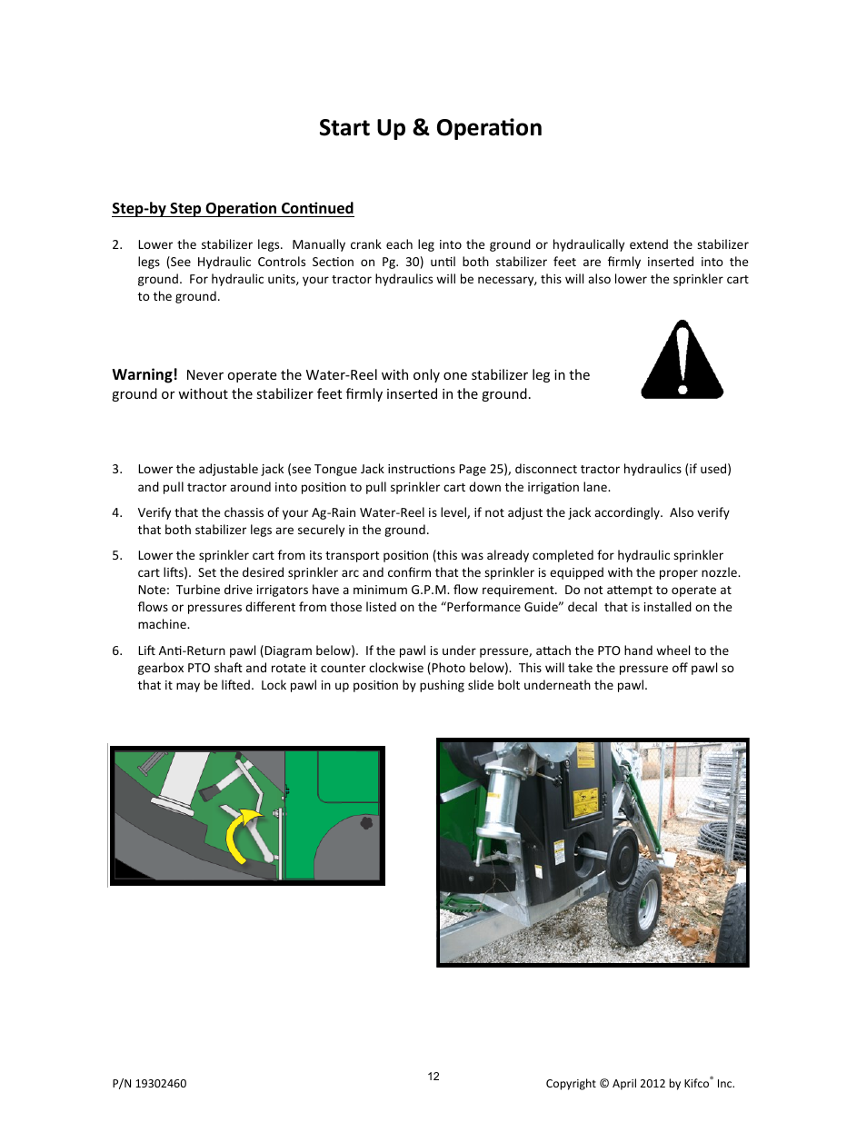 Start up & operation | Kifco T40x1320 - Two Axle 380,601 - Present Operator Manual User Manual | Page 15 / 49