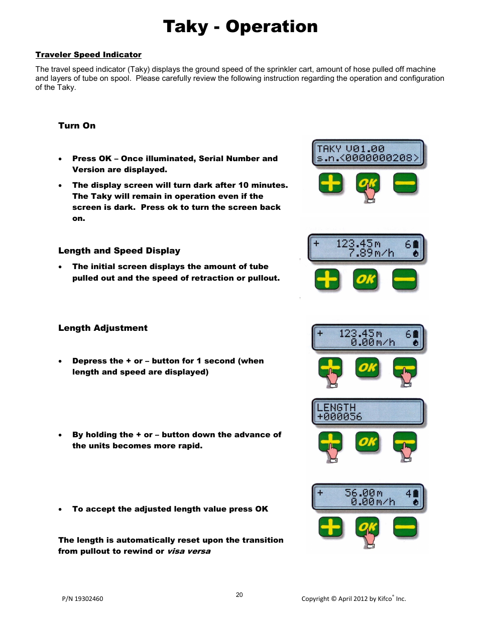 Taky - operation | Kifco T40x1320 - Two Axle 380,601 - Present Operator Manual User Manual | Page 23 / 49