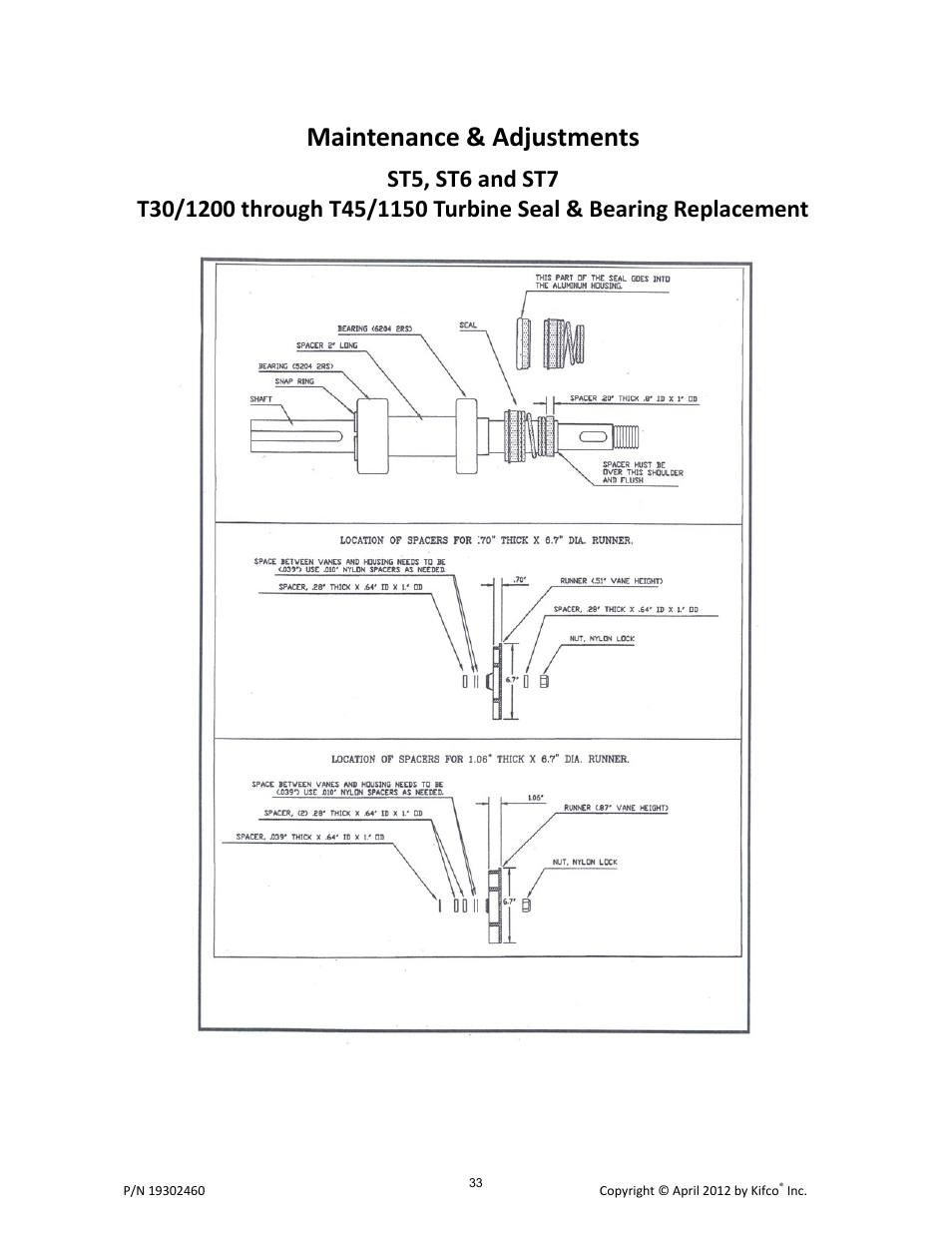 Maintenance & adjustments | Kifco T40x1320 - Two Axle 380,601 - Present Operator Manual User Manual | Page 36 / 49