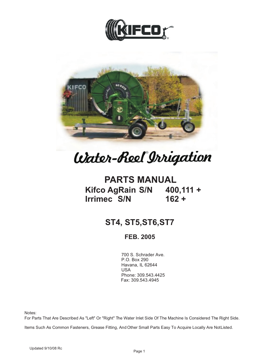 Kifco E37x1080 162 - 870 Parts Manual User Manual | 43 pages