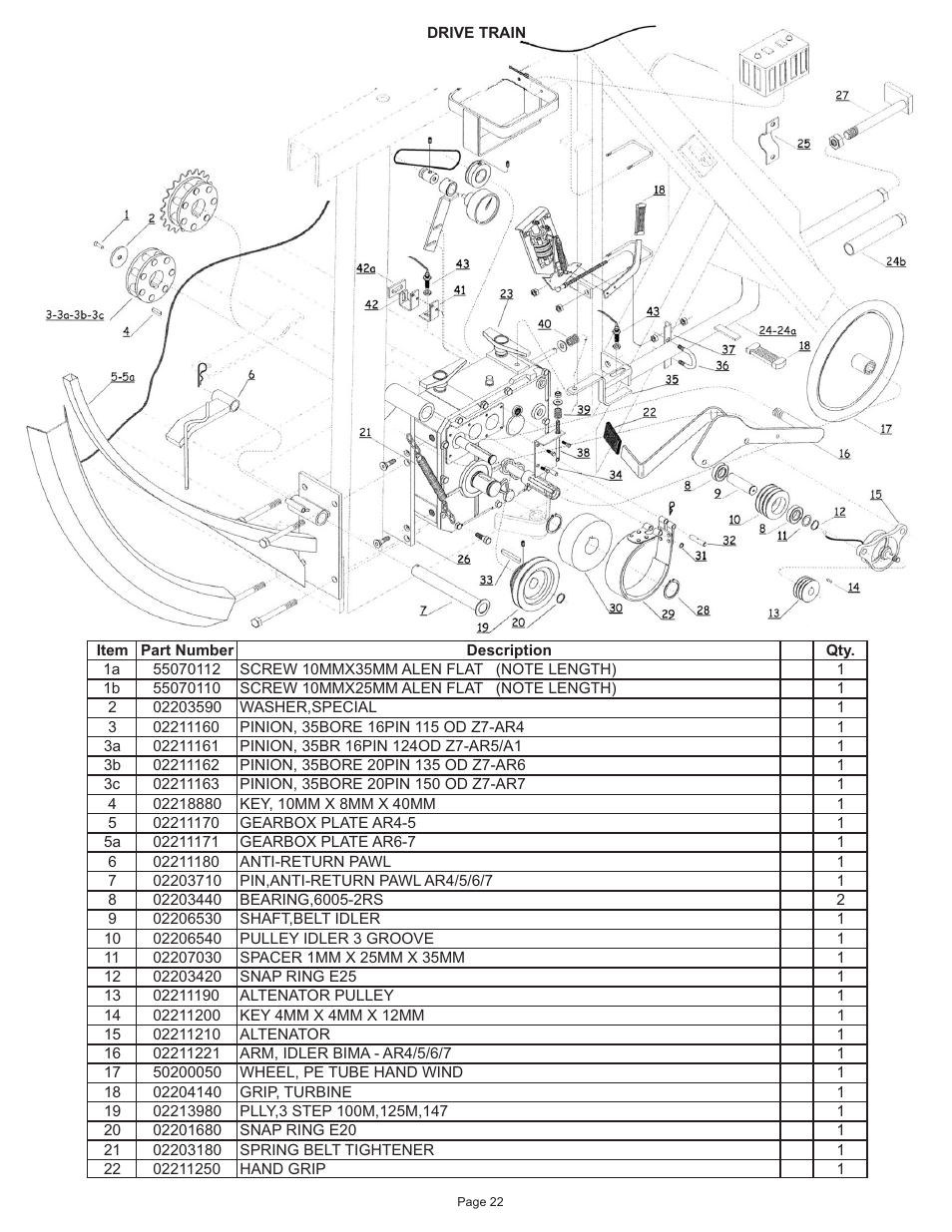 Kifco E37x1080 162 - 870 Parts Manual User Manual | Page 22 / 43