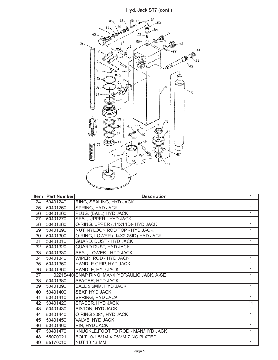 Kifco E37x1080 162 - 870 Parts Manual User Manual | Page 5 / 43