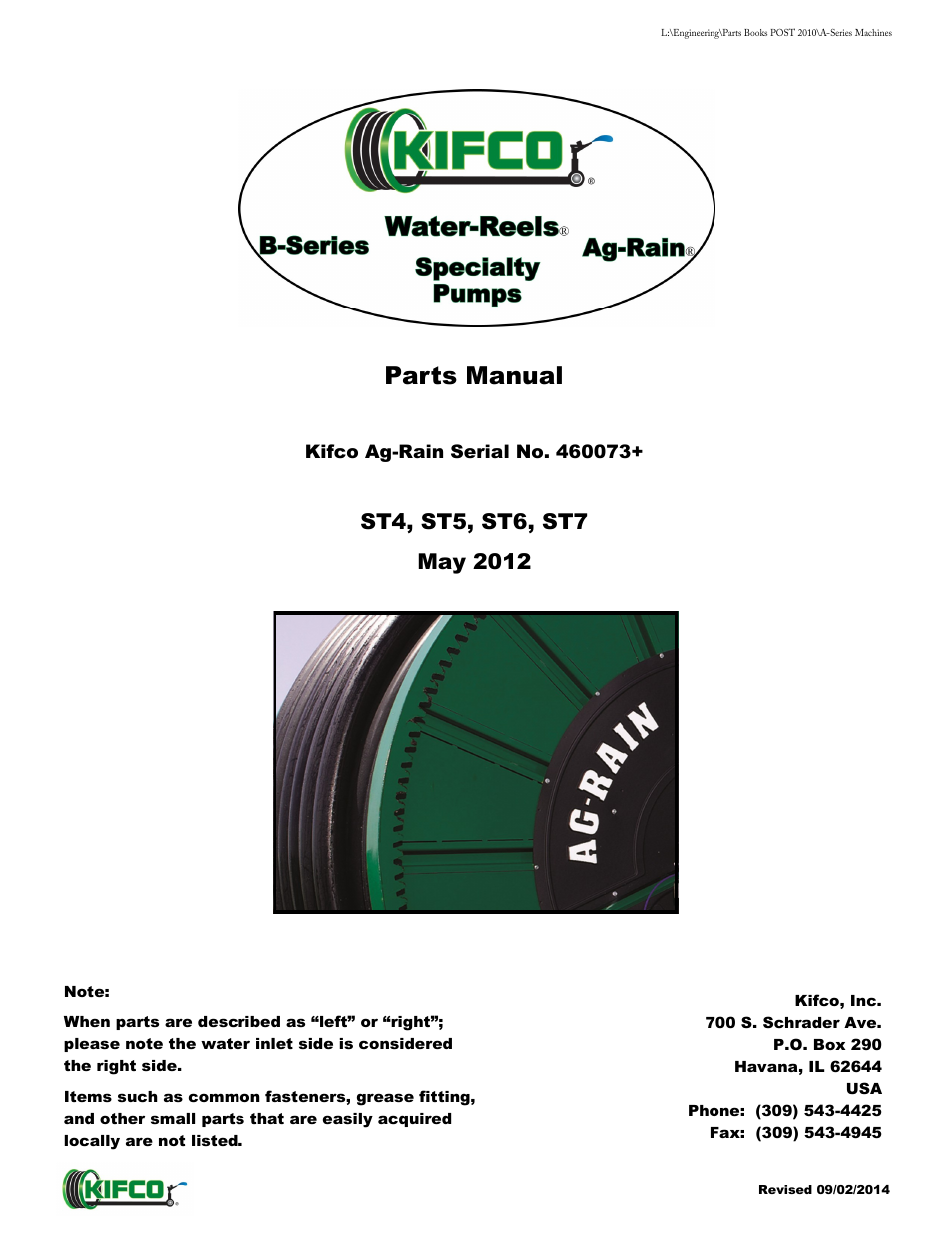 Kifco T40x1320 - Two Axle 871 - Present Parts Manual User Manual | 32 pages