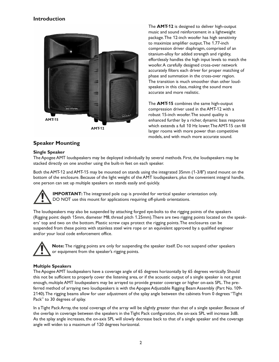 Bogen AMT-12 User Manual | Page 3 / 8