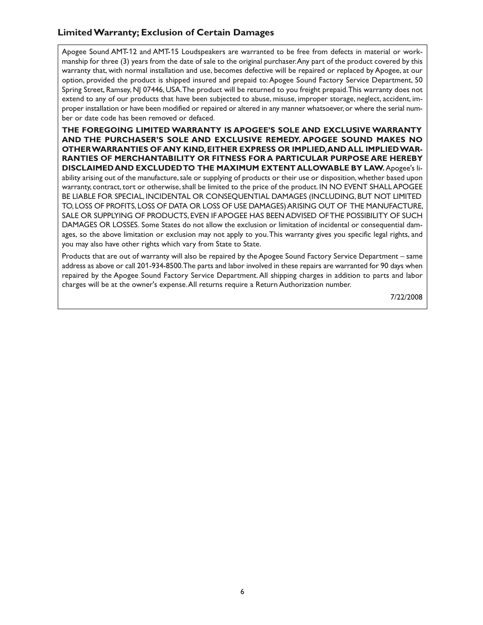Bogen AMT-12 User Manual | Page 7 / 8