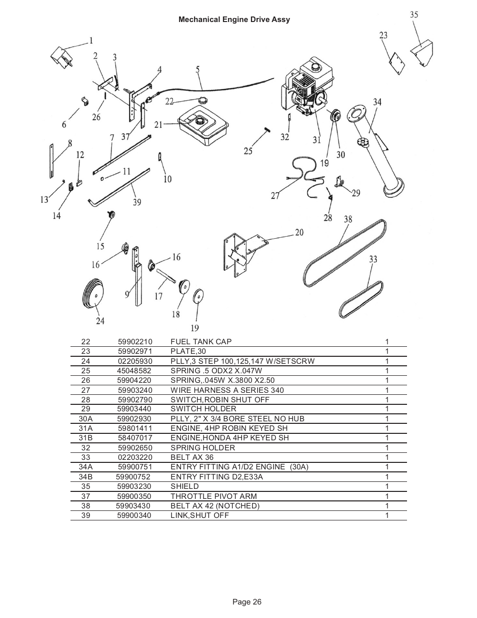 Kifco E33x1120 340,000 - 349,999 Parts Manual User Manual | Page 26 / 31