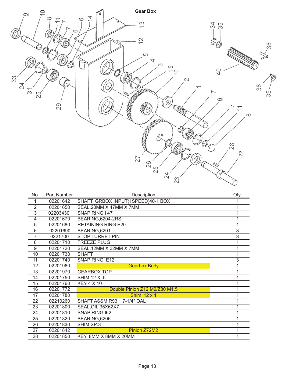 Kifco E37x1220 310,000 - 319,999 Parts Manual User Manual | Page 13 / 23