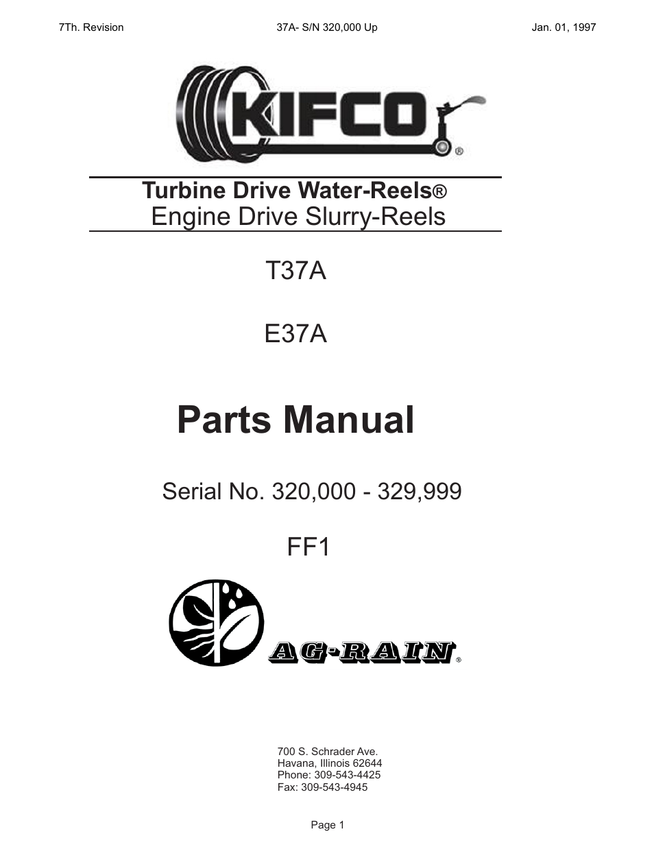 Kifco E37x1220 320,000 - 329,999 Parts Manual User Manual | 21 pages